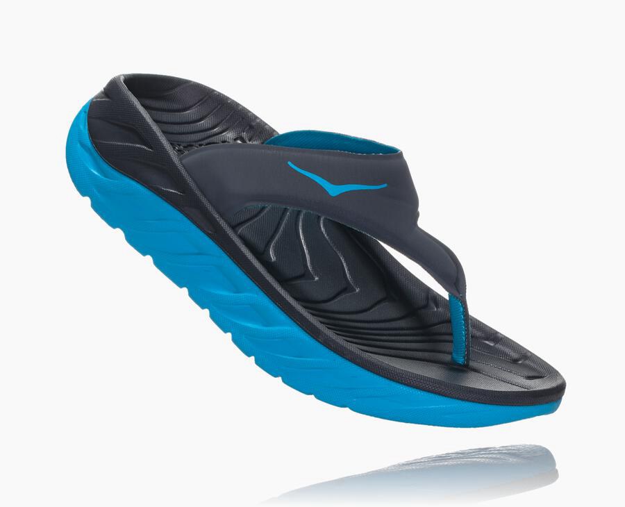 Hoka Australia One One ORA Recovery Flip - Womens Sandals Navy - MBUZO-2865